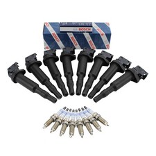 Bosch 8 Ignition Coils 8 Double Platinum Spark Plugs Kit For BMW 4.4 V8 N63 S63