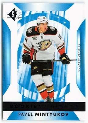 2023-24 Pavel Mintyukov Upper Deck SP Blue Rookie Authentics - Anaheim Ducks