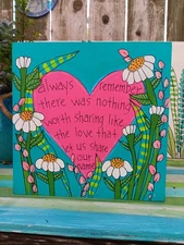 The Avett Brothers Lyric Painting on 10 x 10" wood panel, Murder In The City Art