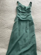 Nicole Miller Collection Open Shoulders Dress Mint Chiffon Size 2