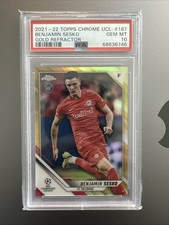 2021 TOPPS CHROME UEFA CHAMPIONS LEAGUE #187 BENJAMIN SESKO GOLD /50 PSA 10