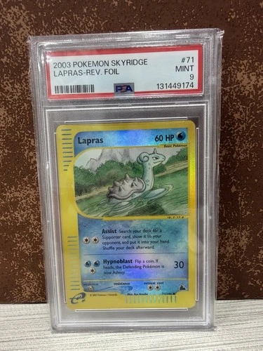2003 POKEMON SKYRIDGE #71 LAPRAS-REVERSE FOIL PSA 9