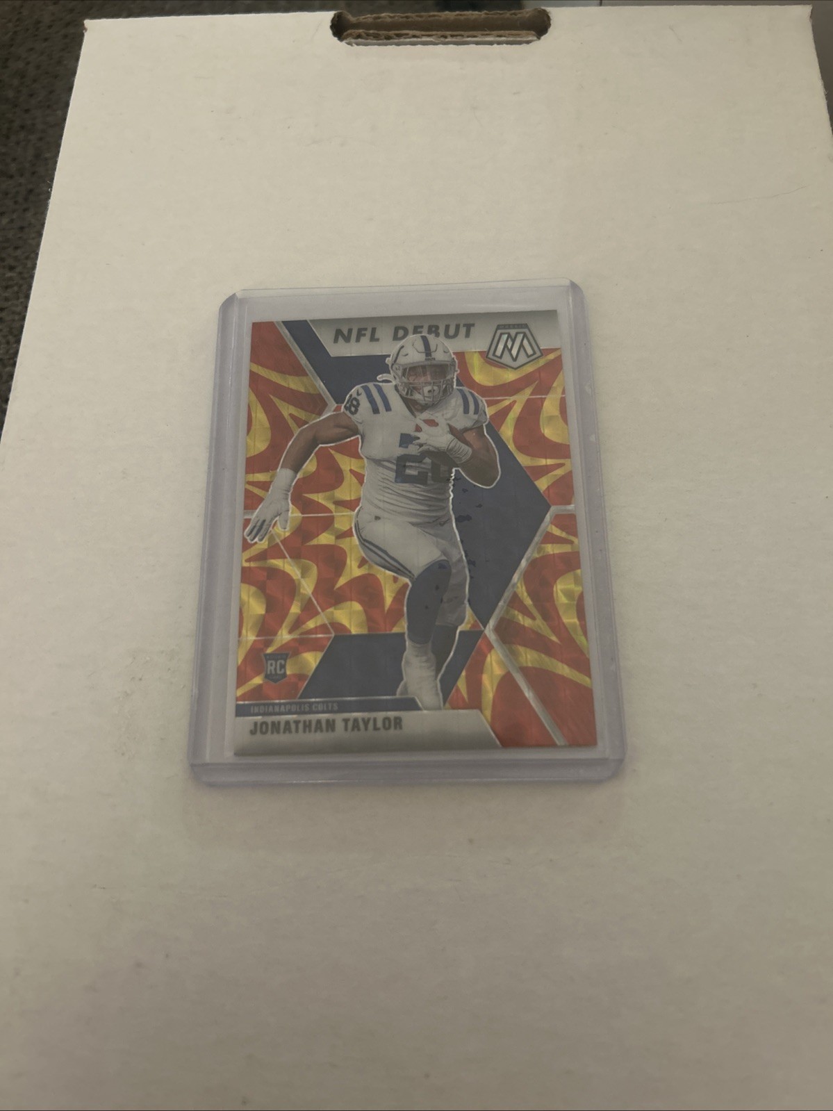 2020 Panini Mosaic NFL Debut Jonathan Taylor #276 Reactive Gold Mosaic Prizm Rc