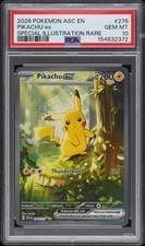 Pokémon Pikachu ex 276/217 Ascended Heroes Illustration Rare Holo PSA 10