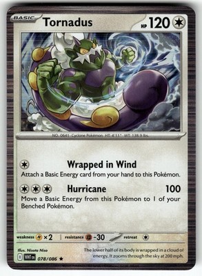 Tornadus 078/086 Holo Rare White Flare Pokemon Near Mint