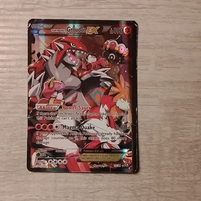 Pokémon Team Magma's Groudon EX Full Art Holo Rare 15/34 Double Crisis 190HP