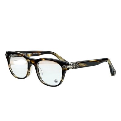 CHROME HEARTS WELL STRUNG Black Ivory Havana 148 Eyeglasses New w/ Case