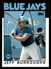 1986 Topps #168 Jeff Burroughs Card Toronto Blue Jays