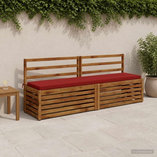 Bankkissen Soest 100 % Polyester Weinrot 170 X 40 X 5 Cm-image