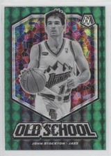 2019-20 Panini Mosaic Old School Green Mosaic Prizm John Stockton #5 HOF 12g7