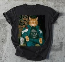 Funny Cat Meme T-Shirt Vintage Style Tee Full Size S-5XL Gift For Fan