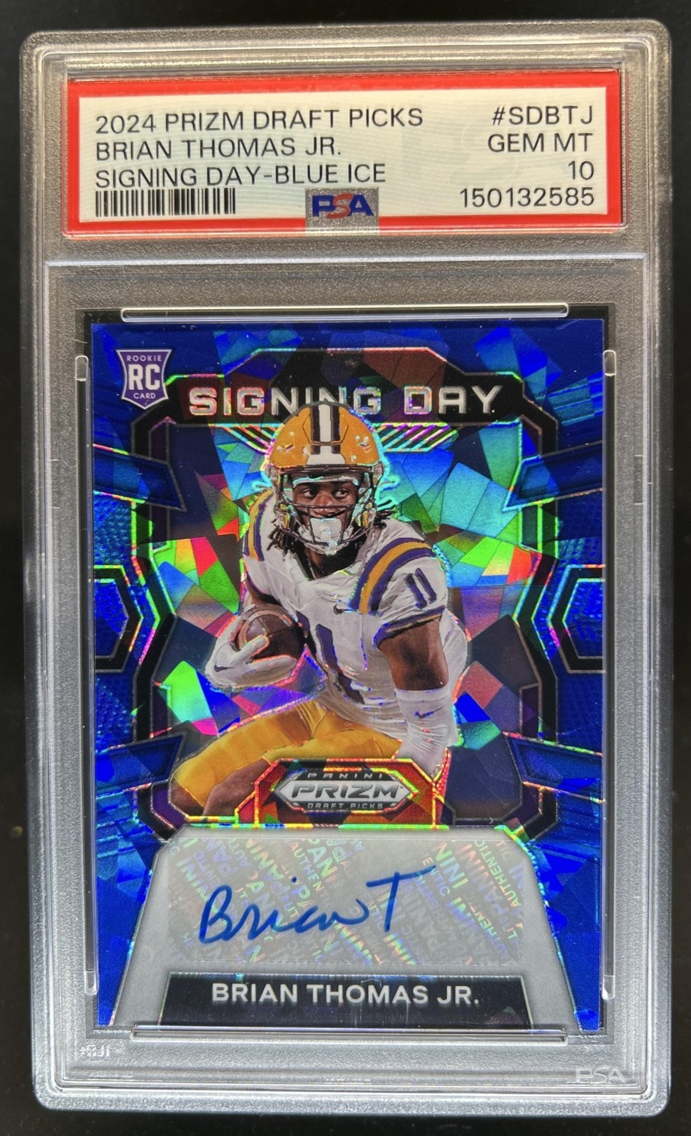 Brian Thomas Panini Prizm Draft Picks Signing Day #SDBTJ Blue Ice