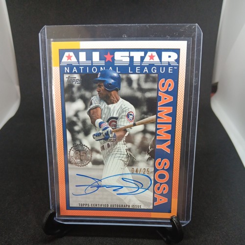 2025 Topps Series 2 #90AU-SS 1990 Orange Autographs Sammy Sosa Auto /25 Cubs - Picture 1 of 2