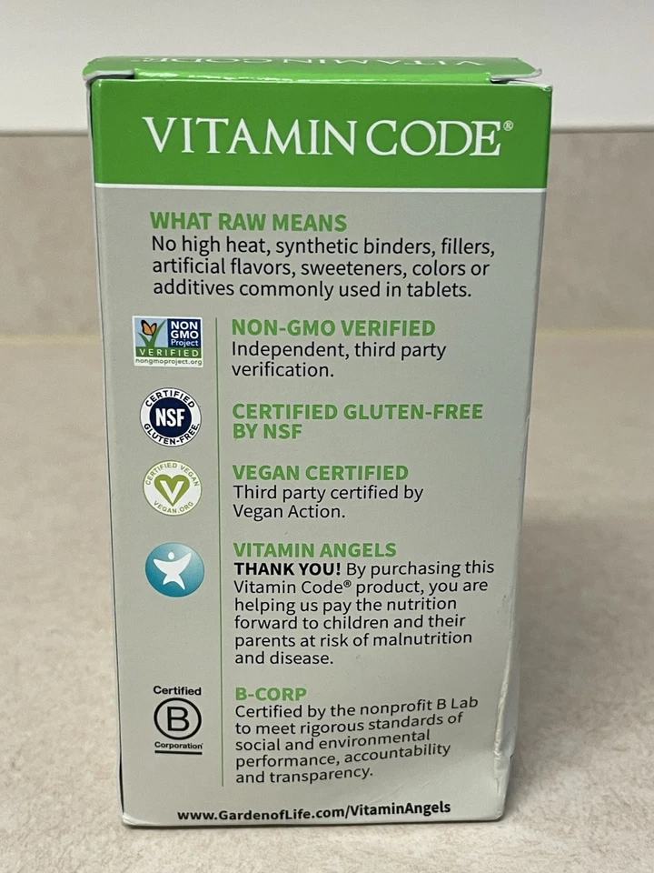 Garden of Life Vitamin Code Complejo B Crudo 120 Cápsulas Veganas Sin Gluten, Kosher, Sin Foto 4 de 4