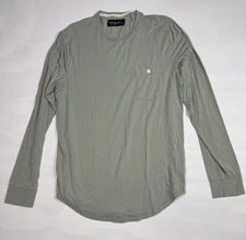 Abercrombie & Fitch Soft A&F Tee Long Sleeve Green Mens Large