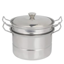 Stainless Steel Mini Pretend Steamer Pot Children Play House Kitchen Toy