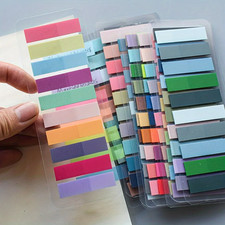 200Pcs European Retro Fluorescent PET Transparent Self-Adhesive Sticky Notes, Mo