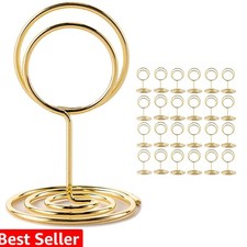 26Pcs Table Number Holders, Place Card Holder, Wire Picture Holder, Small Siz...
