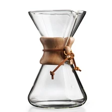 Pour-Over Glass Coffeemaker - Hand Blown Series - 8-Cup
