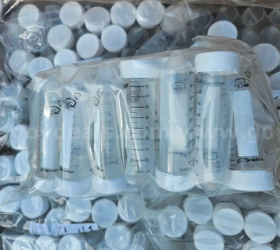 500x Lot 50 mL Sterile Conical Centrifuge Tube Flip Top Cap VWR