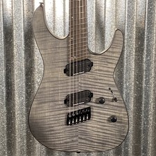 ESP LTD M-1000 Multi Scale Flame Top See Thru Black Satin Guitar...