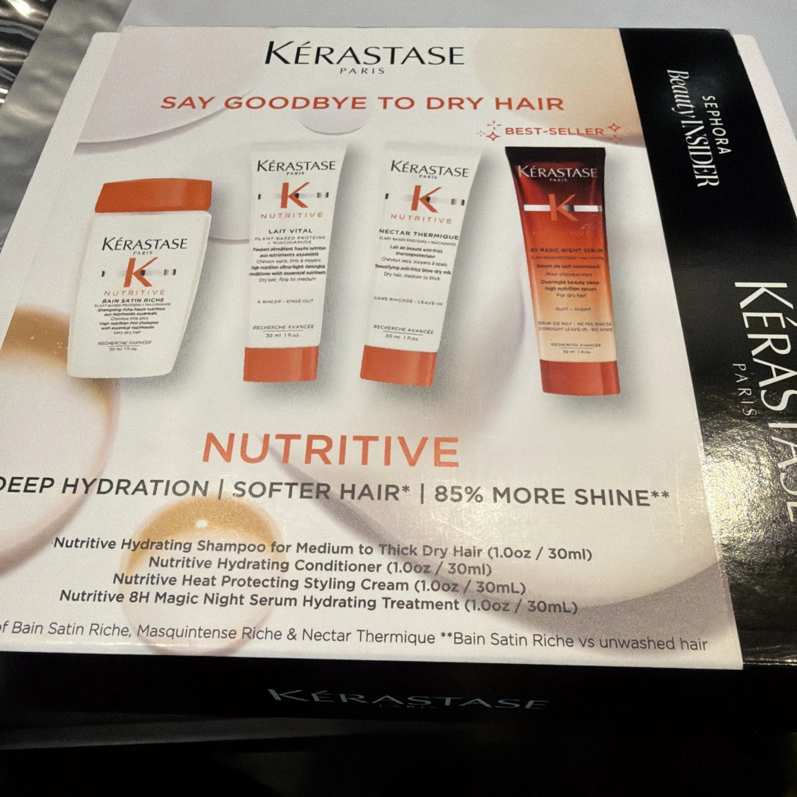 Kerastase Nutritive Shampoo Conditioner 8H Magic & Styling 1 oz / 30 ml Each SET