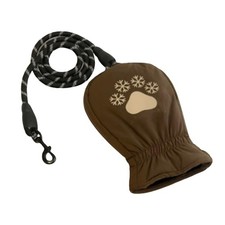 Dog Leash with Built-in Thermal Mitten Hand Warmer Gloves for Dog Walking