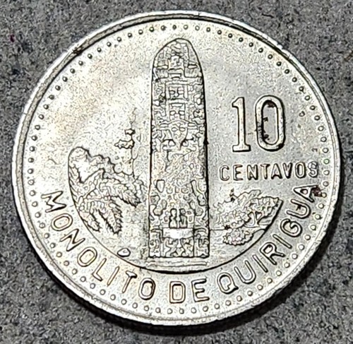 GUATEMALA 🇬🇹 TEN (10) CENTAVOS COIN 1991 - Afbeelding 1 van 2