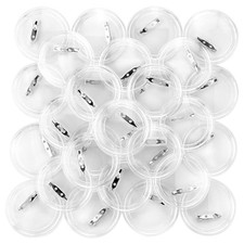 70 Pack Acrylic Design Button Badge, Clear Plastic Craft Kit with Pin for DIY...