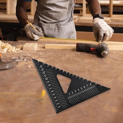 Carpenter Square Angle Ruler Woodworking DIY Compact 7'' Versatile Construction