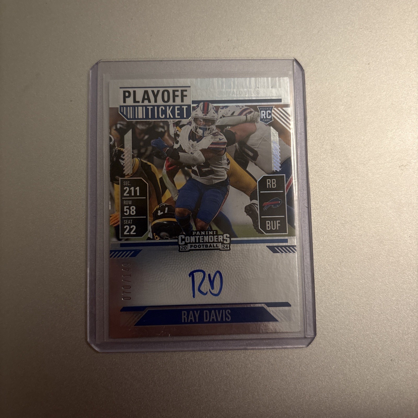 2024 Panini Contenders - Rookie Ticket Ray Davis #137 Playoff Ticket /149  