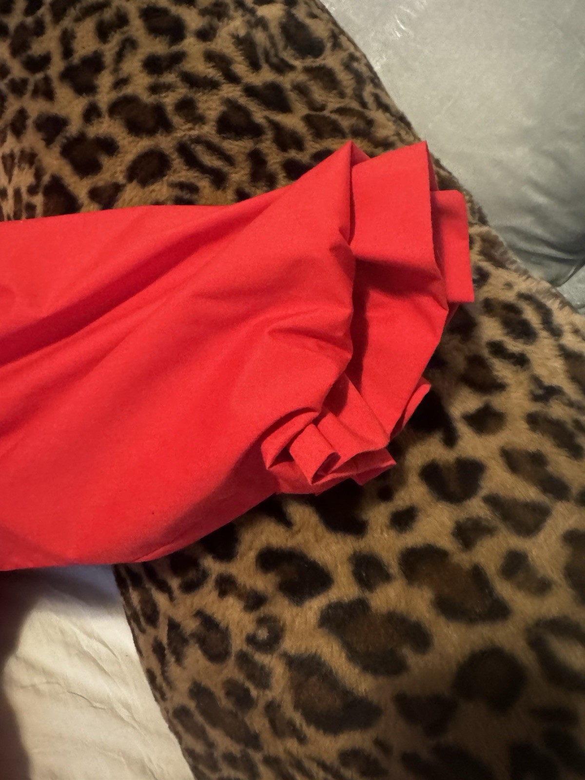 Diane Bailey Red Collared Ruffle Button-Down Shir… - image 4