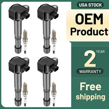 4 Ignition Bobinas Pack UF712 and Spark Plugs For 2015-2020 Acura TLX l4 2.4L
