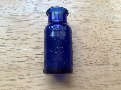 Bromo-Seltzer Cobalt Blue Emerson Drug Co. Baltimore MD Sample Size Bottle Lot
