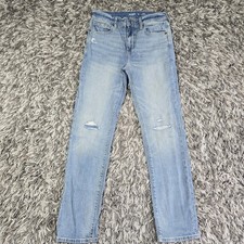 Old Navy Jeans Boys 14 Slim Light Wash Built-In Distressed Adjustable Waist