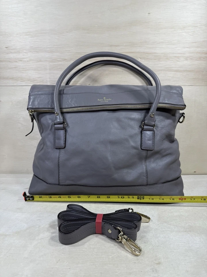 Kate Spade Fremont Place Carmen Grey Tote weekend Crossbody Strap & Handles - Image 3 of 4