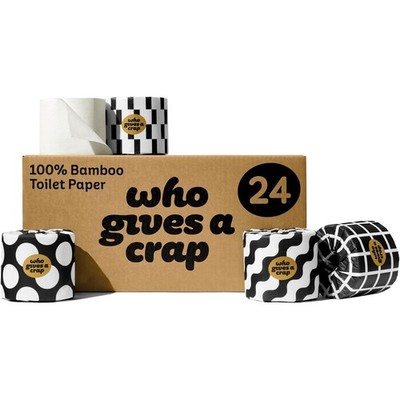 100% Bamboo Toilet Paper, 24 Rolls, 3 Ply, 330 Sheets, Long, Strong & Soft To...
