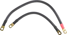 Terry Components Black 10" 15" Battery Cable Kit 91-05 Harley Davidson DYNA FXDL