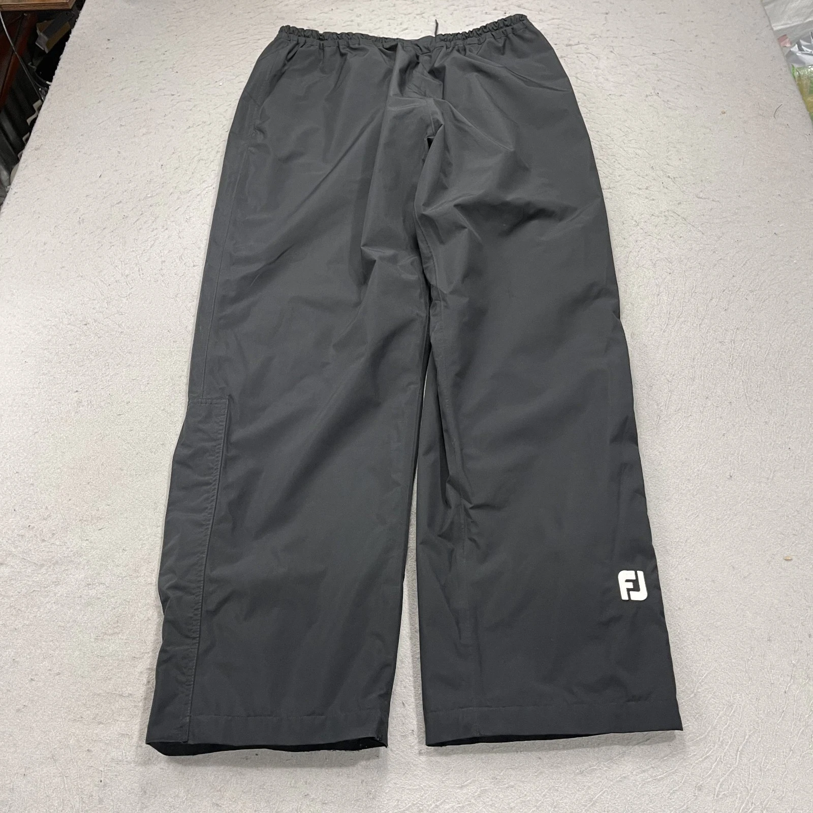 FootJoy DryJoys Pants Mens XL Black Waterproof Golf Elastic Waist Lightweight