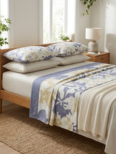 GABEL  Carlotta Blue Cotton Double Sheet Set