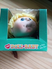 Little Doll Baby Doll Head By Fibre-Craft Ponytail Blonde 3174-99 Open Box