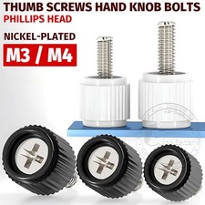 Plastic Round Phillips Knob Clamping Nut Screw Computer Thumbscrew Nickel Plated