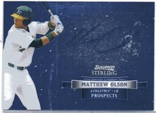 2012 Bowman Sterling . Matt Olson's . AUTOGRAPH . rookie card . BSAP-MO. rookie card picture