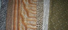 Animal Prints Fat Quarter Fabric 8 Pc Unique Fabric Cotton Quilting Fast Ship