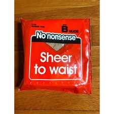 New Vintage No nonsense Sheer to Waist Pantyhose Size B Nude Sheer Toe Made USA