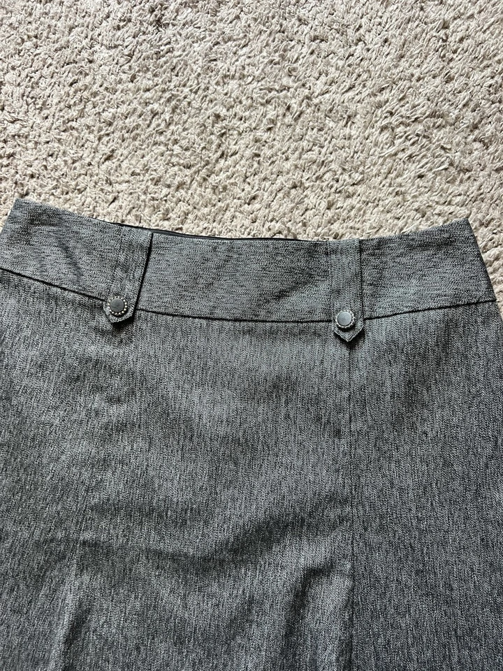 Falda Vintage Y2K Años 2000 Gris Medio Línea A Elastizada Oficina Sirena Corpcore Grunge Foto 2 de 4