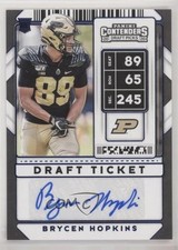 2020 Contenders Draft Picks College Ticket Blue Foil Brycen Hopkins Auto 1u6