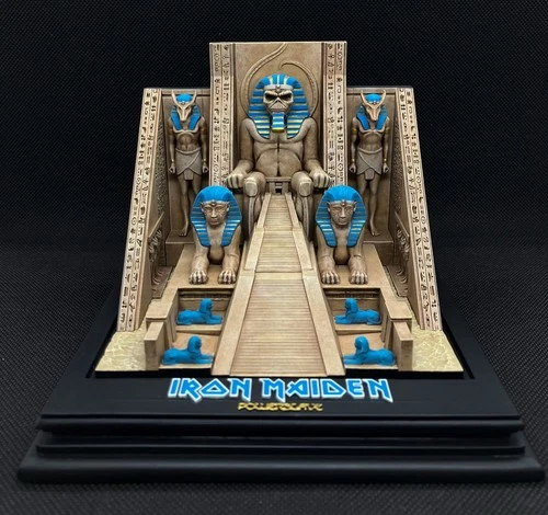 Iron Maiden Powerslave - Figurine de collection peinte à la main. Pièce unique.