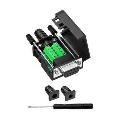 DB9 Female Breakout Connector, 9PIN Port Solderless RS232 D-SUB RS485 Serial ...