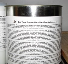 1 GAL. GLAZE SEALER FOR CONCRETE, CEMENT, TILE, PLASTER, DRIVEWAYS, PATIOS,